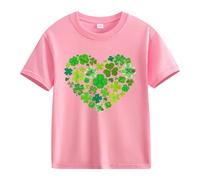 vaolkwsacz Spring and Autumn New Fashionable Cute Print Comfortable Version of The Girls Stamped T Shirt Donna Pizzo, Colore: rosa., 6-7 Jahre