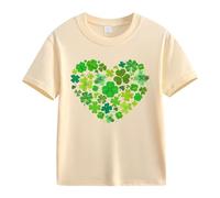 vaolkwsacz Spring and Autumn New Fashionable Cute Print Comfortable Version of The Girls Stamped T Shirt Donna Pizzo, beige., 4-5 Jahre