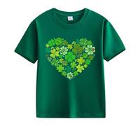 vaolkwsacz Spring and Autumn New Fashionable Cute Print Comfortable Version of The Girls Stamped T Shirt Donna Pizzo, verde, 10-11Years