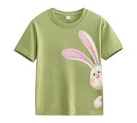 vaolkwsacz Spring and Autumn New Fashionable Cute Print Comfortable Version of The Girls Stamped T Shirt World Girl Shirt, verde, 2-3 Jahre