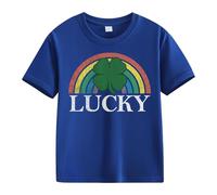 vaolkwsacz Spring and Autumn New Fashionable Cute Print Comfortable Version of The Girls Stamped T Shirt 2, Blu scuro, 12-13 Jahre