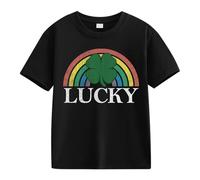 vaolkwsacz Spring and Autumn New Fashionable Cute Print Comfortable Version of The Girls Stamped T Shirt 2, Nero , 10-11Years