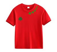vaolkwsacz Spring and Autumn New Fashionable Cute Print Comfortable Version of The Girls Stamped T Shirt Decorazione natalizia, Colore: rosso, 12-13 Jahre