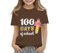 vaolkwsacz Toddler Boy Girl Summer Clothes First Day of School Shirt In My Pre School Shirt Toddler Kindergarten Shirts 1 Boy Outfit Name, caffè, 6-7 Jahre