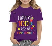 vaolkwsacz Toddler Boy Girl Summer Clothes First Day of School Shirt In My Pre School Shirt Toddler Kindergarten Shirts Blusen für Jugendweihe Mädchen, Lilla, 6-7 Jahre
