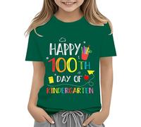 vaolkwsacz Toddler Boy Girl Summer Clothes First Day of School Shirt In My Pre School Shirt Toddler Kindergarten Shirts Blusen für Jugendweihe Mädchen, verde, 6-7 Jahre