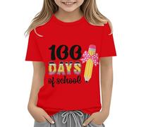 vaolkwsacz Toddler Boy Girl Summer Clothes First Day of School Shirt In My Pre School Shirt Toddler Kindergarten Shirts 1 Boy Outfit Name, Colore: rosso, 6-7 Jahre