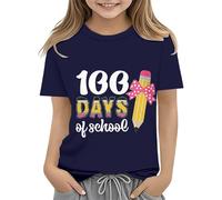 vaolkwsacz Toddler Boy Girl Summer Clothes First Day of School Shirt In My Pre School Shirt Toddler Kindergarten Shirts 1 Boy Outfit Name, Blu scuro, 6-7 Jahre