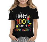 vaolkwsacz Toddler Boy Girl Summer Clothes First Day of School Shirt In My Pre School Shirt Toddler Kindergarten Shirts Blusen für Jugendweihe Mädchen, Nero , 6-7 Jahre