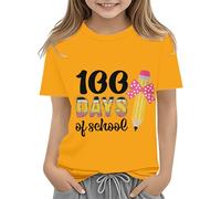 vaolkwsacz Toddler Boy Girl Summer Clothes First Day of School Shirt In My Pre School Shirt Toddler Kindergarten Shirts 1 Boy Outfit Name, giallo., 12-13 Jahre