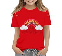 vaolkwsacz Toddler Boy Girl Summer Clothes First Day of School Shirt In My Pre School Shirt Toddler Kindergarten Shirts Shirts für Mädchen, Colore: rosso, 6-7 Jahre