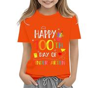 vaolkwsacz Toddler Boy Girl Summer Clothes First Day of School Shirt In My Pre School Shirt Toddler Kindergarten Shirts Blusen für Jugendweihe Mädchen, Colore: arancione., 6-7 Jahre
