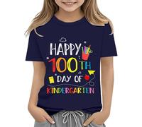 vaolkwsacz Toddler Boy Girl Summer Clothes First Day of School Shirt In My Pre School Shirt Toddler Kindergarten Shirts Blusen für Jugendweihe Mädchen, Blu scuro, 6-7 Jahre