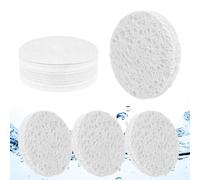 vaolmlop 25pz Spugnette Viso Pulizia,Compressa Spugna,100% Naturale Compresse Spugne Per Viso In Cellulosa Per La Pulizia Del Facial,Esfoliante,Maschera,Rimozione Trucco (bianco)