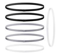 vaolmlop 6 fasce elastiche per capelli, da uomo, per ragazzi, sportive, elastiche, antiscivolo, sottili