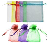 vaolmlop Organzasäckchen 60 Sacchetti In Organza, 7 X 9 cm, Sacchetto Regalo In Organza,Sacchetti Confetti, Sacchetti Bomboniere, Sacchetti Di Lavanda,Bomboniere Nuziali(Sei colori)