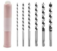 VAONEEY Set di 6 punte da trapano per legno da 230 mm di lunghezza, per legno a serpente, con codolo esagonale, per lavorazione del legno, diametro 6 mm, 8 mm, 10 mm, 12 mm, 14 mm, 16 mm