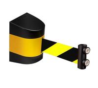Vaotuoa Nuova barriera di Sicurezza a Nastro Retrattile Magnetica Abbinata di Colore Giallo e Nero, per Il Controllo della Folla, barriera di Sicurezza a Parete Magnetica da 2/3/5/10 m(A,5M/16FT)