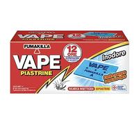 Vape, 30 Piastrine Inodore, Protegge dalle Zanzare Comuni e Tigre, 12 Ore di Protezione in Ambienti chiusi e all'Aperto per Ogni Singola Piastrina