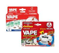 Vape Esche Insetticida Formiche + Scarafaggi - Trappole per Interno ed Esterno - Controllo Infestazioni in Casa e Spazi Aperti (1 Esca formiche + 1 Esca scarfaggi)