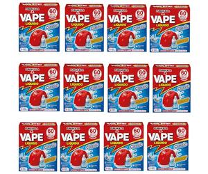 Vape Zanzare Diffusore Elettrico Classic Con Ricarica Liquida 60 Notti 30Ml (12 Unità)