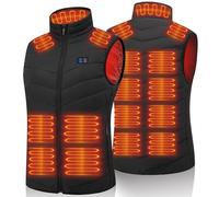 vapesoon Gilet riscaldabile per uomo e donna, gilet riscaldato con 15 cuscinetti riscaldanti, scalda corpo per lavori all'aperto, regalo per Natale e giorno del Ringraziamento (batteria non inclusa