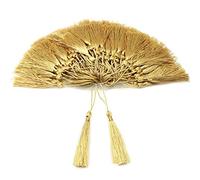 VAPKER - 100 nappine, fatte a mano, in morbida simil seta, 13 cm, con fili, utilizzabili come segnalibri, con passante da 5 cm, per la realizzazione di gioielli,colore: oro chiaro