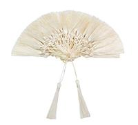 VAPKER - 100 nappine, fatte a mano, in morbida simil seta, 13 cm, con fili, utilizzabili come segnalibri, con passante da 5 cm, per la realizzazione di gioielli,fai da te e segnalibri, colore: panna