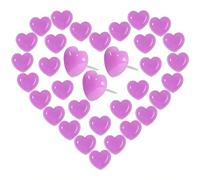VAPKER Love Heart Push Pins 150Pcs Purple Thumb Tacks Perni da disegno carino plastica Perni decorativi con punta in acciaio Mappa Tacks per foto parete