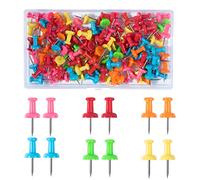 VAPKER Puntine da 120 puntine per pollice, multicolore, di grandi dimensioni, testa in plastica con punta in acciaio per bacheca