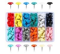 VAPKER Puntine decorative a forma di cuore, in 12 colori, 240 pezzi, graziose, in plastica, con punta in acciaio, per bacheca in sughero, bacheca e parete