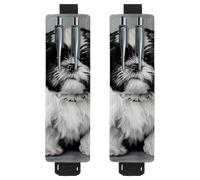 VAPOKF 2 portapenne regolabili con fascia elastica per quaderni, in pelle PU, portapenne, custodia per riviste, libri, agende, raccoglitori, tablet, con simpatico cucciolo di cane Shih Tzu