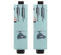 VAPOKF 2 portapenne regolabili con fascia elastica per quaderni, in pelle PU, portapenne, custodia per riviste, libri, agende, raccoglitori, tablet, auto e autobus