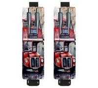 VAPOKF 2 portapenne regolabili con fascia elastica per quaderni, in pelle PU, portapenne, custodia per penne con copertina rigida, libri, agende, raccoglitori, tablet, acquerello, autobus rosso su