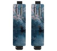 VAPOKF 2 portapenne regolabili con fascia elastica per quaderni, in pelle PU, portapenne, custodia per riviste, libri, agende, raccoglitori, tablet, tempio si nasconde in