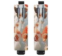 VAPOKF 2 portapenne regolabili con fascia elastica per quaderni, in pelle PU, portapenne, per diari, libri, agende, raccoglitori, tablet, farfalle sotto la luce del sole