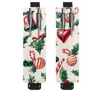 VAPOKF 2 portapenne regolabili con fascia elastica per quaderni, in pelle PU, portapenne, per diari, libri, agende, raccoglitori, tablet, campane natalizie e caramelle