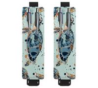 VAPOKF 2 portapenne regolabili con fascia elastica per quaderni, in pelle PU, portapenne, per diari, libri, agende, raccoglitori, tablet, pittura tartarughe marine