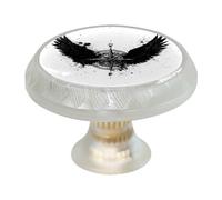 VAPOKF 4 pomelli a bussola alata per armadietti con viti di 2 dimensioni, 35 mm, trasparenti, rotonde, per cassetti, armadi, porte, per cucina e cassettiera, ufficio, armadietto del bagno