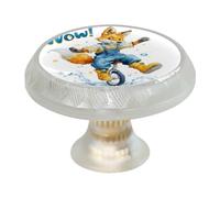 VAPOKF 4 pomelli a forma di volpe con viti di 2 dimensioni, 35 mm, trasparenti, rotonde, per cassetti, armadi, porte, per cucina e cassettiera, ufficio, armadietto del bagno