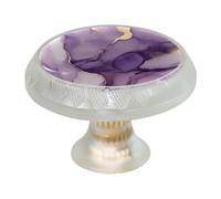VAPOKF 4 pomelli in marmo viola per armadietti, pomelli rotondi trasparenti da 35 mm, per cassetti e cassettiere, maniglie per ante di armadietti, maniglie per porte e maniglie, per armadi
