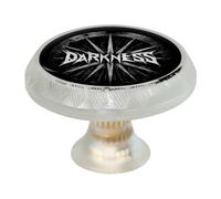 VAPOKF 4 pomelli neri a forma di ruota del sole con viti di 2 dimensioni, maniglie rotonde trasparenti da 35 mm per cassetti, armadi, porte, per cucina e cassettiera, ufficio, armadietto del bagno