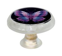 VAPOKF 4 pomelli per armadietti a farfalla Dream, rotondi trasparenti da 35 mm, pomelli per cassetti e cassettiere, maniglie per ante di armadietti, maniglie per porte e maniglie, per armadi