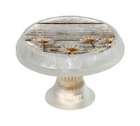 VAPOKF 4 pomelli per armadietti a margherita con viti di 2 dimensioni, 35 mm, trasparenti, rotonde, per cassetti, armadi, porte, per cucina e cassettiera, ufficio, armadio da bagno
