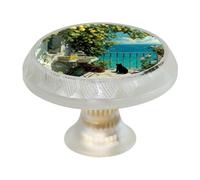 VAPOKF 4 pomelli per armadietti con albero di limone, con viti di 2 dimensioni, 35 mm, trasparenti, rotonde, per cassetti, armadi, porte, per cucina e cassettiera, ufficio, armadietto del bagno