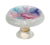 VAPOKF 4 pomelli rosa e viola per armadietti con viti di 2 dimensioni, 35 mm, trasparenti, rotondi, per cassetti, armadi, porte, per cucina e cassettiera, ufficio, armadio da bagno