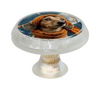 VAPOKF 4 pomelli rotondi trasparenti per armadietti a forma di cane luna, 35 mm, pomelli per cassetti e cassettiere, maniglie per ante di armadietti, maniglie per porte e maniglie, per armadi