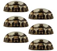 VAPOKF 6 maniglie a conchiglia a forma di tazza, pomelli semicircolari per cassetti, maniglie utilizzate per camera da letto, cassettiera, armadio, porta della cucina, moto vintage da uomo