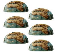 VAPOKF 6 maniglie a conchiglia per cassetti, semicircolari, per cassetti, maniglie utilizzate per camera da letto, cassettiera, armadio, porta della cucina, mappa dell'Africa e dell'Europa