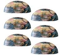 VAPOKF 6 maniglie a conchiglia per cassetti, semicircolari, per cassetti, maniglie utilizzate per camera da letto, cassettiera, armadio, porta della cucina, mappa dei viaggi in Africa